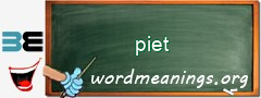 WordMeaning blackboard for piet